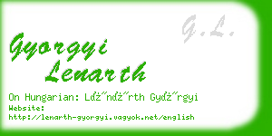 gyorgyi lenarth business card